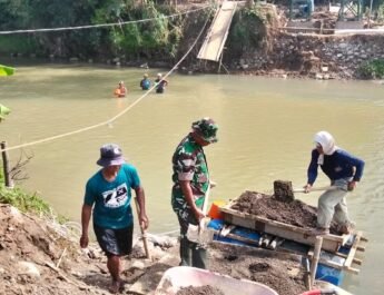 Progres Jembatan Gantung Garuda Terus Dikebut, Kodim 0605/Subang Perkuat Sinergi, Warga : Jembatan Ini Sangat Dinantikan Warga