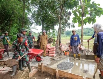 Kodim 0605/Subang Bangun Jembatan Gantung Garuda di Desa Sukahurip, Capai Tahap Pengecoran, Warga: Terimakasih TNI