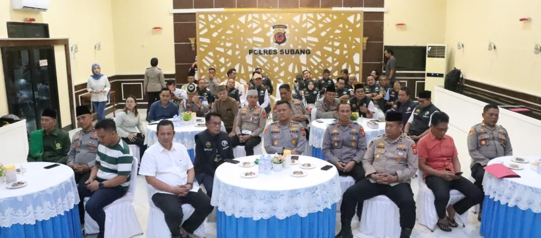 Pererat Kemitraan Strategis, Kapolres Subang Buka Puasa Bersama Dengan Awak Media