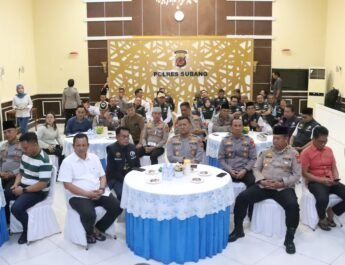 Pererat Kemitraan Strategis, Kapolres Subang Buka Puasa Bersama Dengan Awak Media