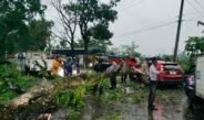 Cuaca Ekstrem di Jalancagak Subang, Rusak Atap Rumah Warga dan Tumbangkan Sejumlah Pohon Sempat Tutup Akses Jalan