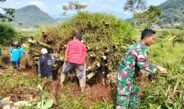 Bareng Warga Palasari Babinsa Koramil 0513/Jalancagak Gotong Royong Normalisasi Anak Sungai