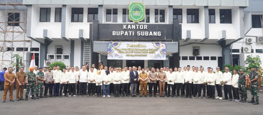 Pengurus KONI Subang Masa Bakti 2026-2030 Resmi Dilantik, Bupati Subang Kang Rey Sampaikan Pesan Ini