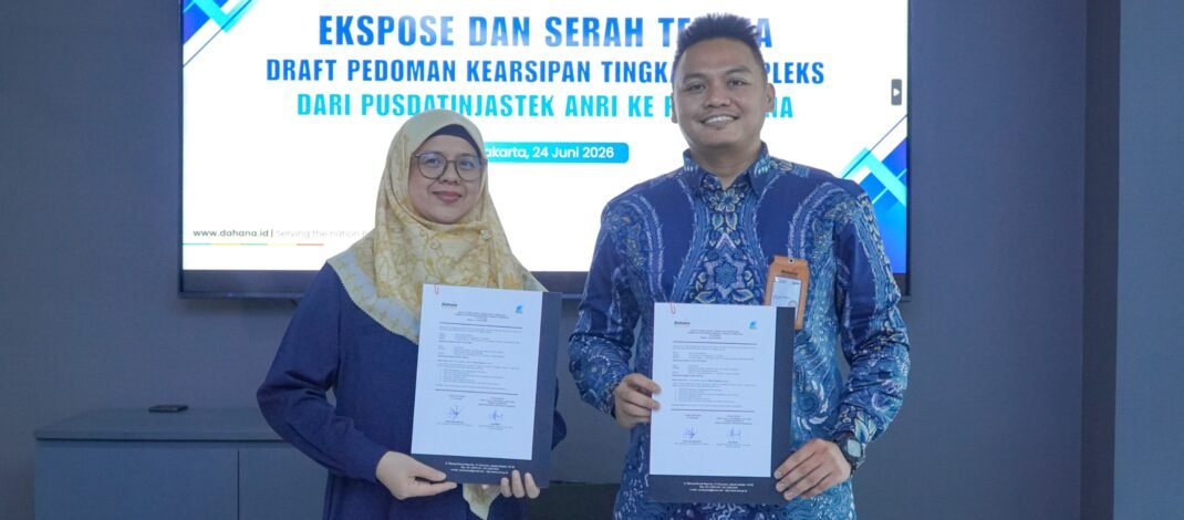 Sadar Arsip, Dahana Rampungkan Penyusunan Draft Pedoman Kearsipan Bersama PUSDATINJASTEK ANRI
