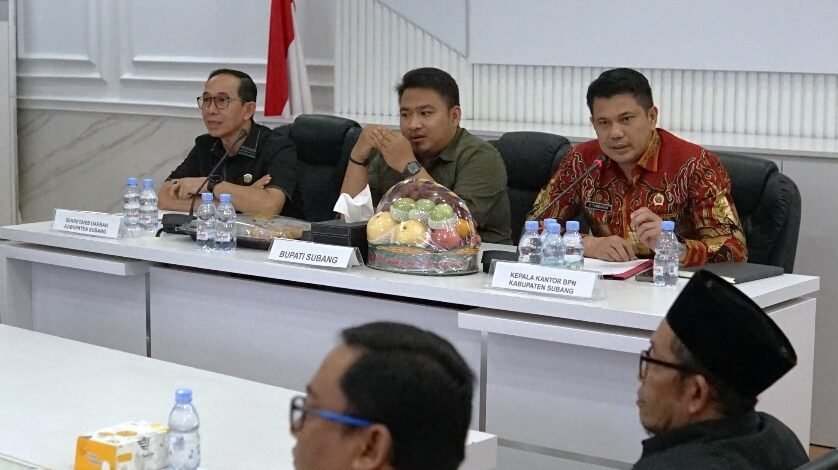 Rapat GTRA :Bupati Subang Dorong Akses Masyarakat Manfaatkan Sumber Daya Agraria