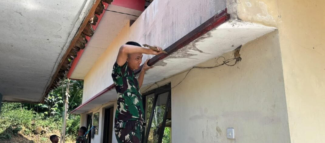 Satgas TMMD ke-130 Siapkan Rehabilitasi Mushola di Kampung Cinaga
