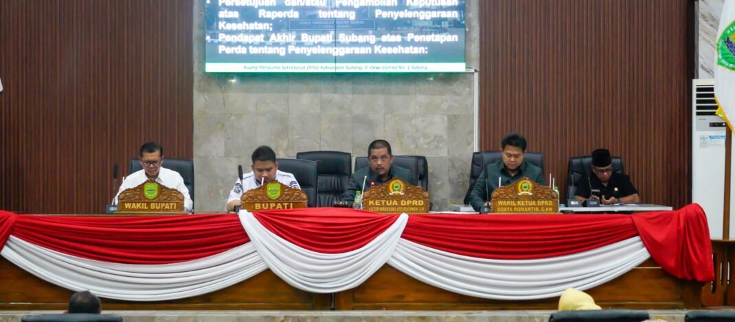 Hadiri Rapat Paripurna DPRD Subang, Kang Rey Ungkap Pelayanan Kesehatan Diperkuat